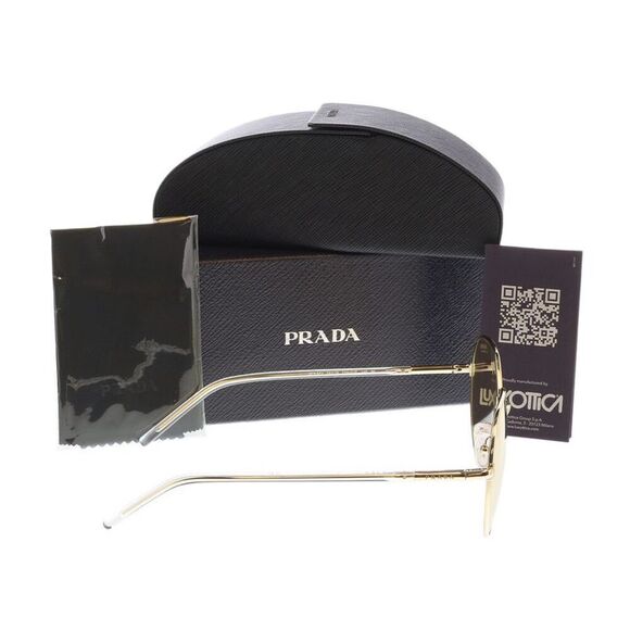 Prada 0PR 65XS ZVN01F Pale Gold Round Sunglasses - Picture 5 of 5